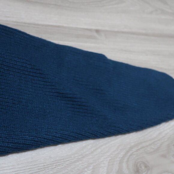 Knit Makers Chunky Knit Teal Wraparound Sweater NWOT S - Picture 4 of 5